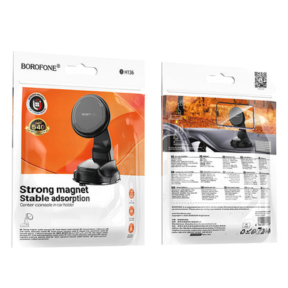 Support Auto Magnétique Borofone BH136 Parker, 4,5 pouces - 7 pouces, Noir