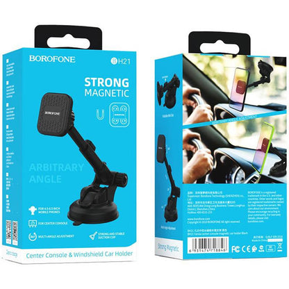 Support Auto Magnétique Borofone BH21 Vanda, Universel, Noir