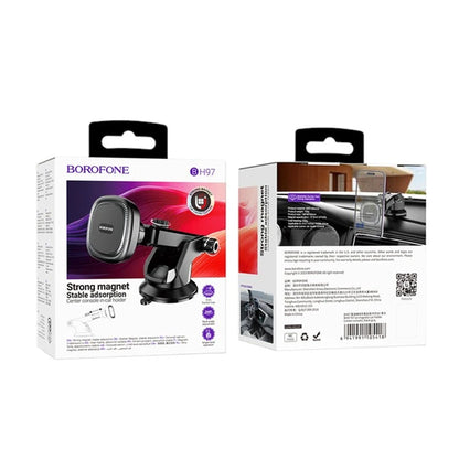 Support Auto Magnétique Borofone BH97 Ice, Universel, Noir