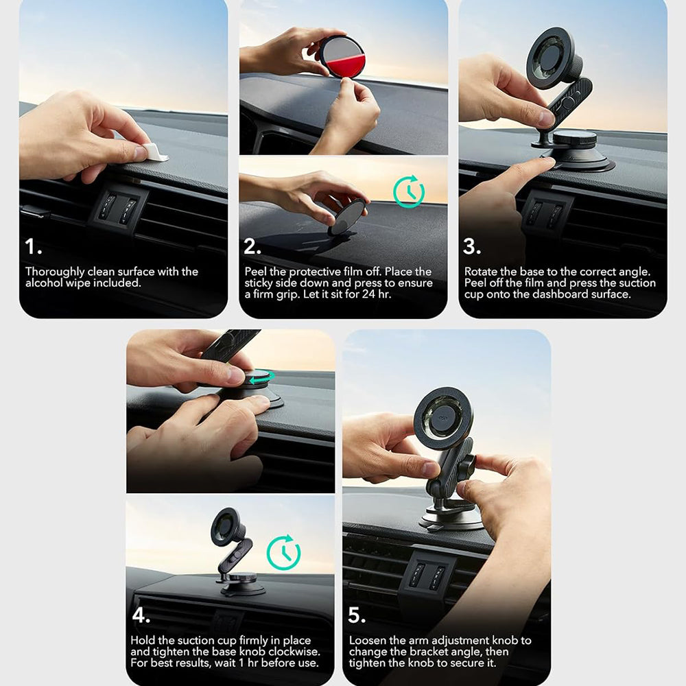 Magnetische Autohalterung ESR OmniLock Dash, Universal, Schwarz