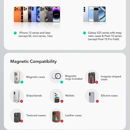 Magnetische Autohalterung ESR OmniLock Dash, Universal, Schwarz