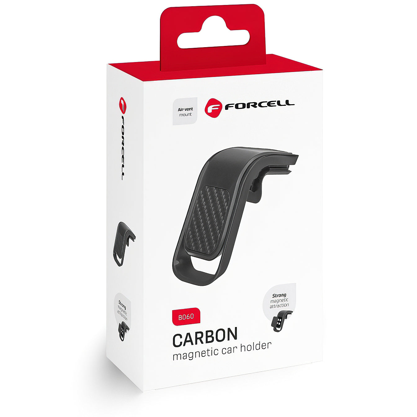 Forcell Carbon B060 Autohouder, Universeel, Zwart