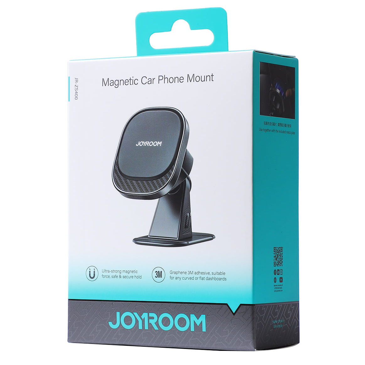 Joyroom JR-ZS400 magnetische autohouder, universeel, zwart 