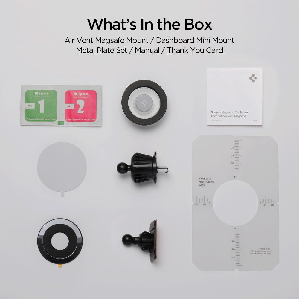 Support Auto Magnétique Spigen MFT13, Universel, Noir