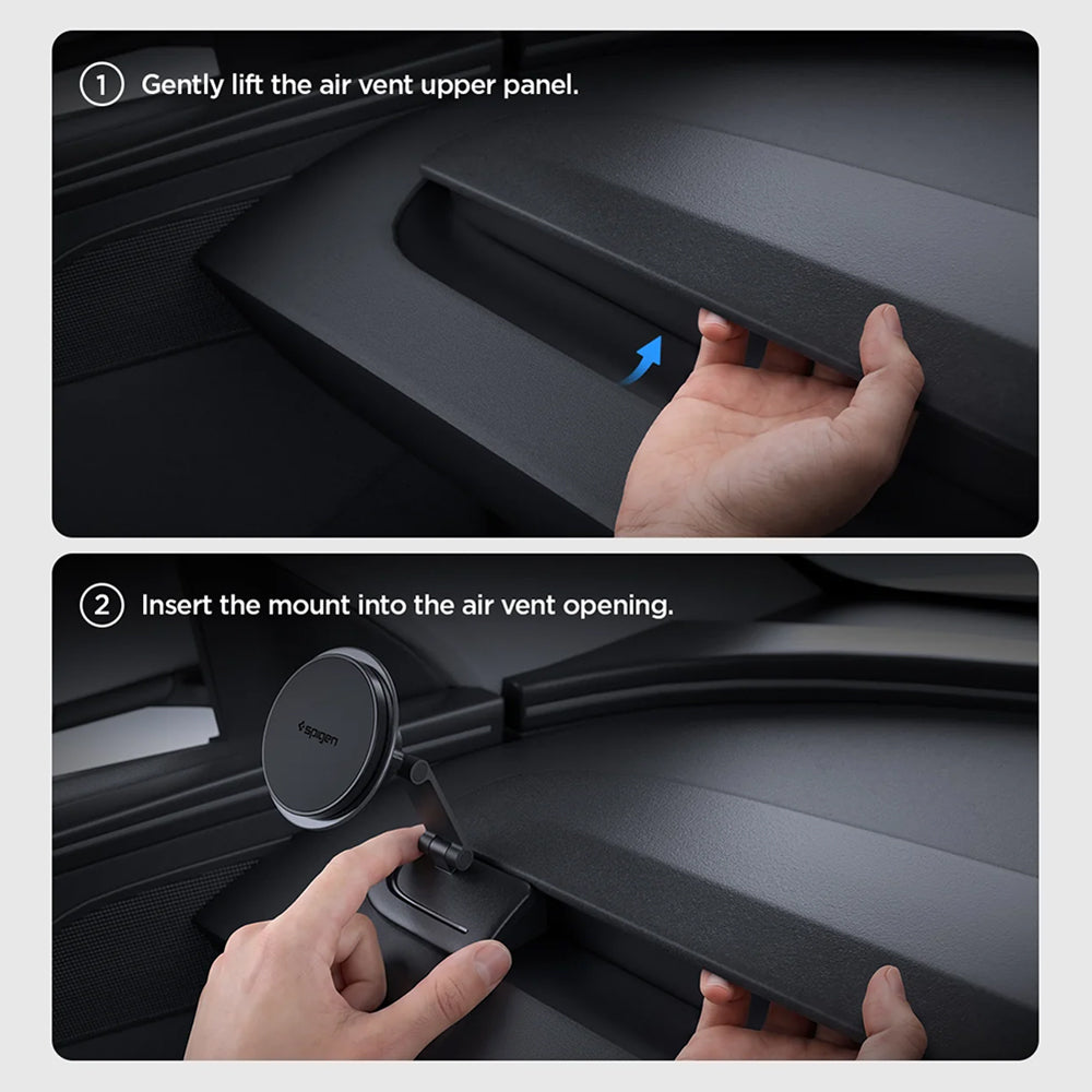 Support voiture magnétique Spigen TAM110 pour Tesla Y / 3 / Y L, noir ACP11873