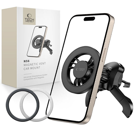 Support Auto Magnétique Tech-Protect N56 Vent, Universel, Noir