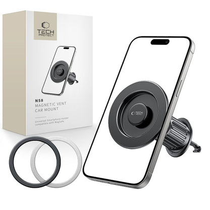 Support Auto Magnétique Tech-Protect N58 Vent, Universel, Noir