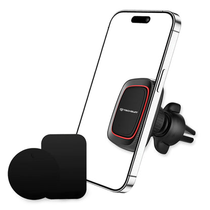 Support Auto Magnétique Techsuit S4, Universel, Noir Rouge