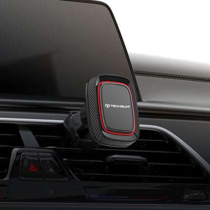 Magnetische Autohalterung Techsuit S5, Universal, Schwarz Rot