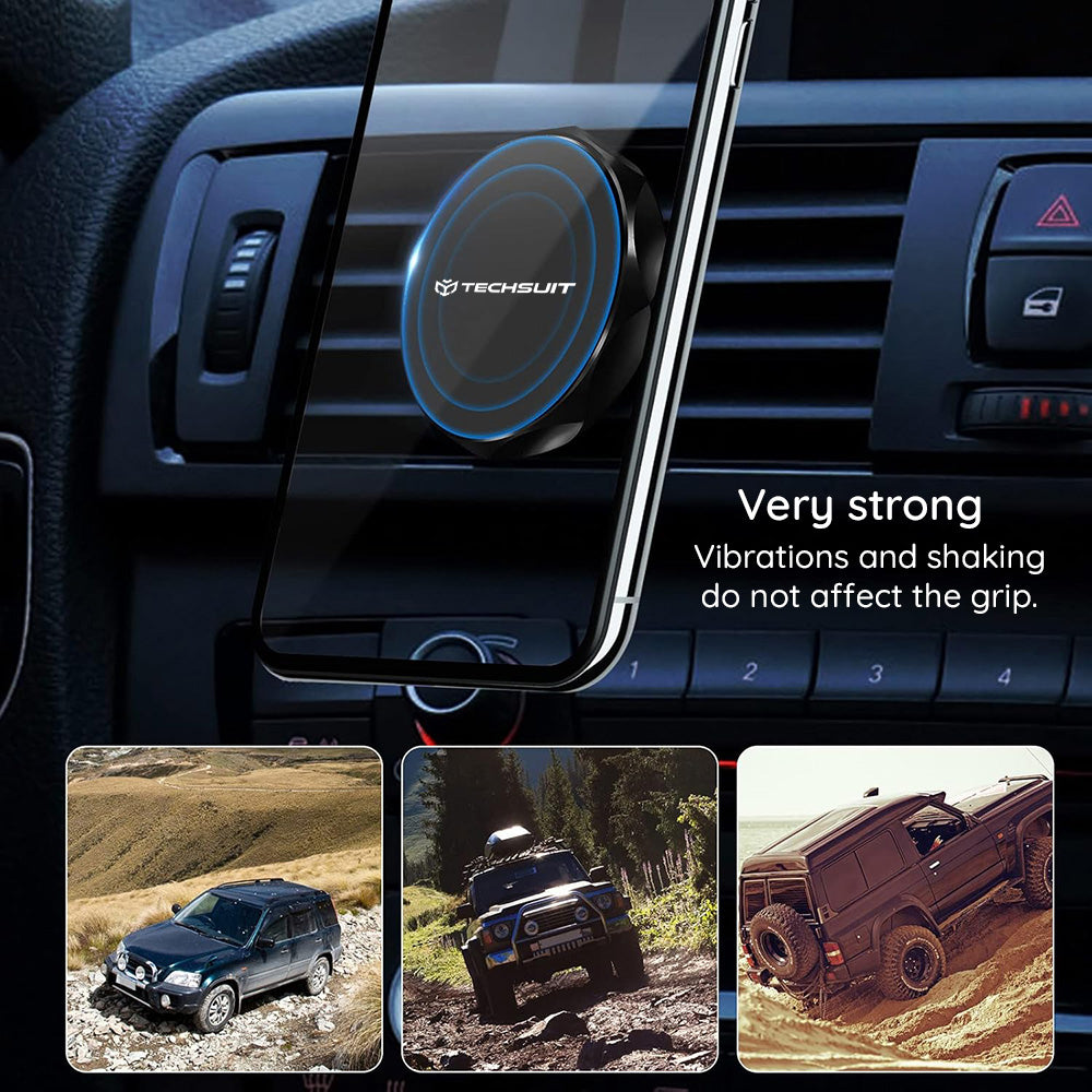 Magnetische Autohalterung Techsuit S9, Universal, Silber