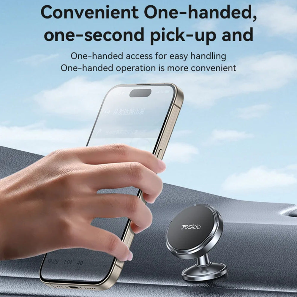 Support Auto Magnétique Yesido C215, Universel, Noir