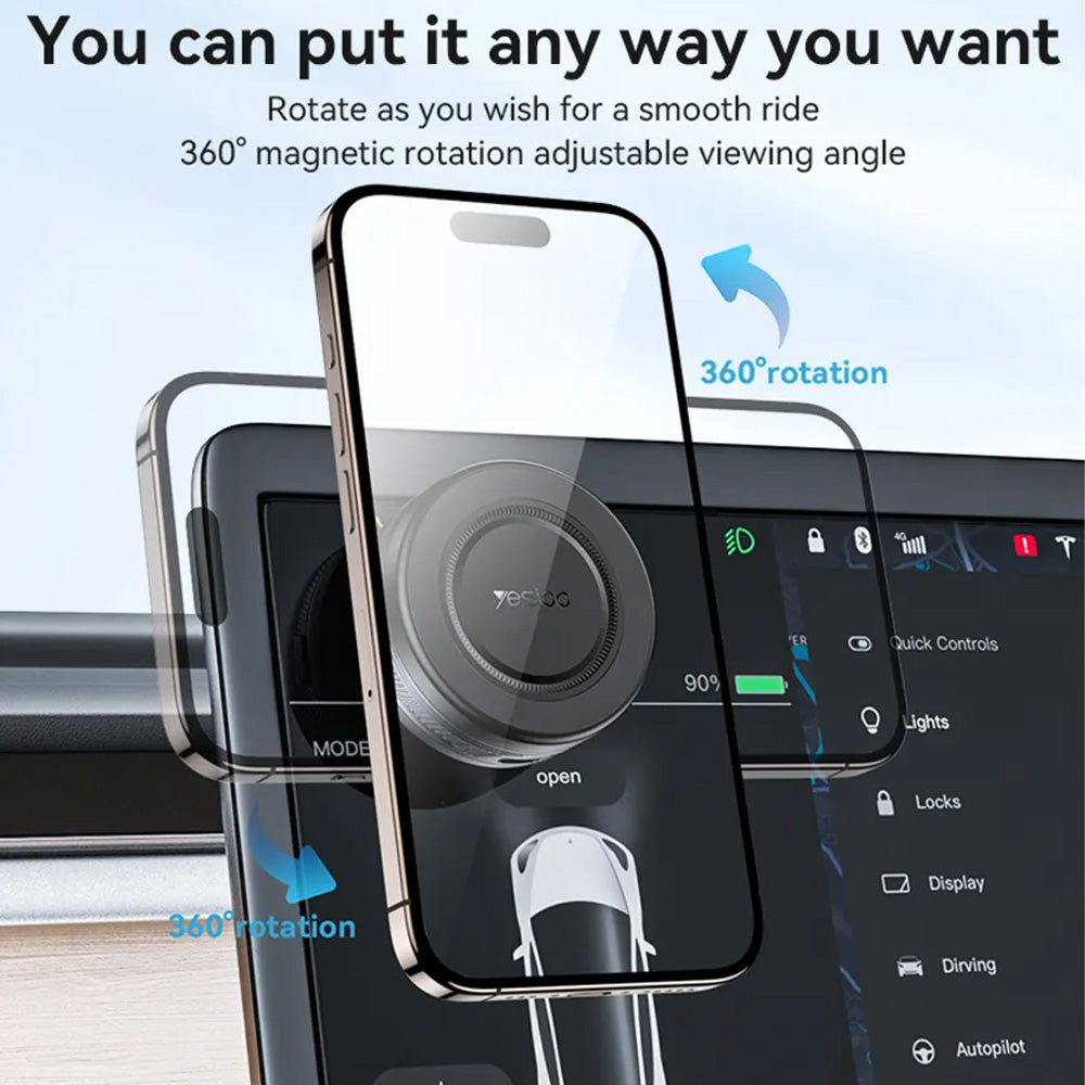 Support Auto Magnétique Yesido C223, Universel, Noir