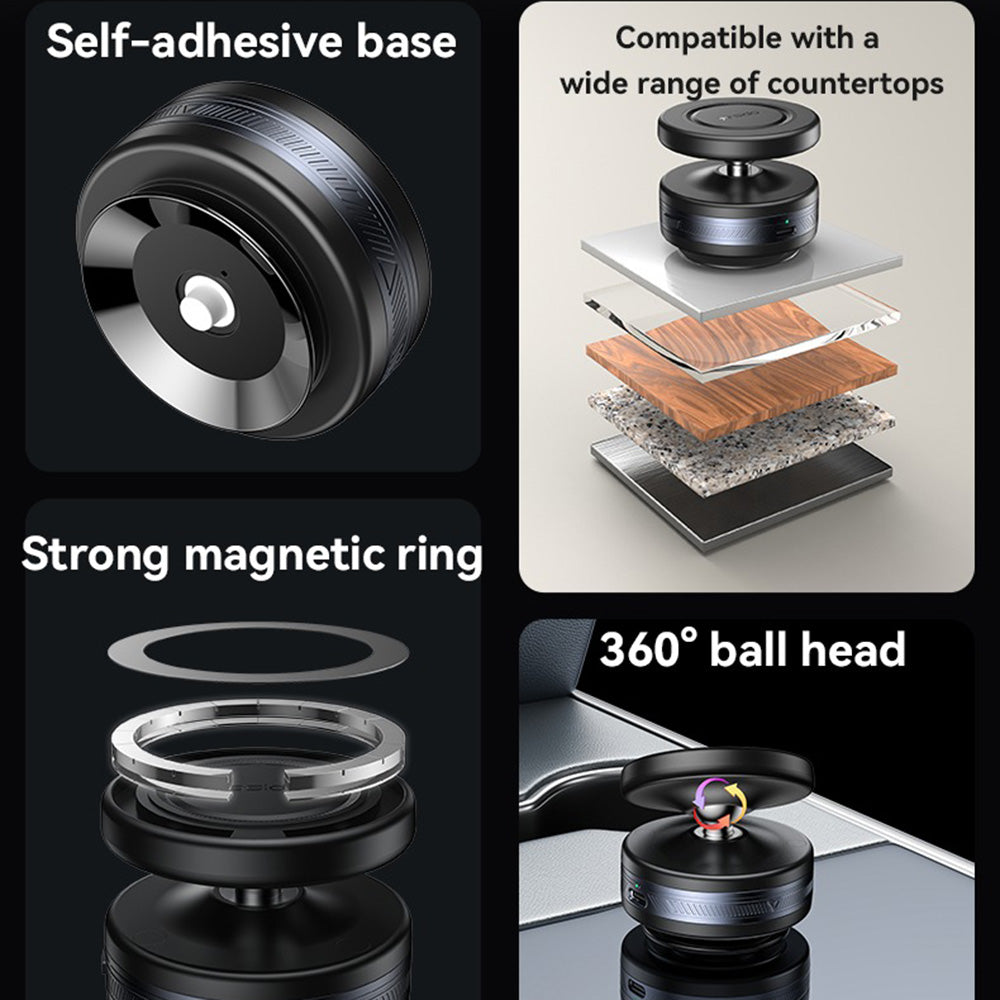 Support Auto Magnétique Yesido C224, Universel, Noir