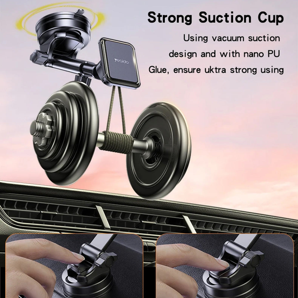 Support Auto Magnétique Yesido C263, Universel, Noir