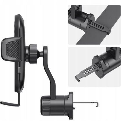 Support Auto Tech-Protect V8 Rotary Vent, Universel, Noir