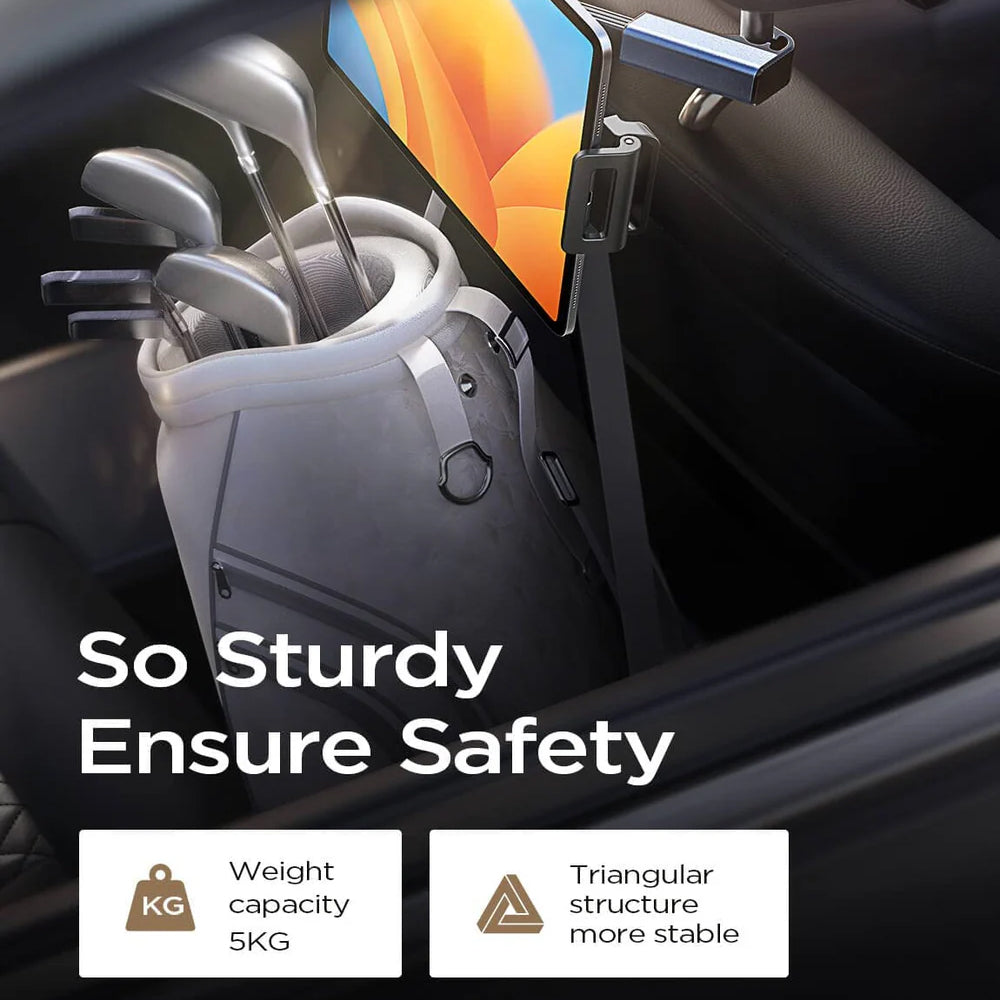 Support Auto Appui-tête Lisen pour Téléphone / Tablette, 4.7inch - 12.9inch, Noir YL0221030002