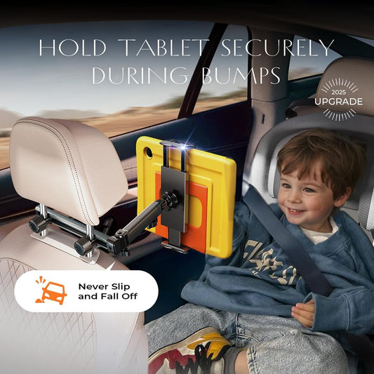 Auto Hoofdsteunhouder Lisen voor Telefoon / Tablet, 4.7inch - 12.9inch, Zwart YL0423090004