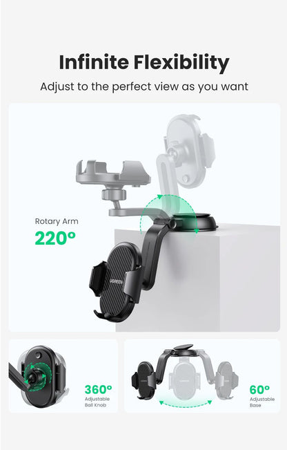 Support Auto UGREEN LP405, Universel, Noir