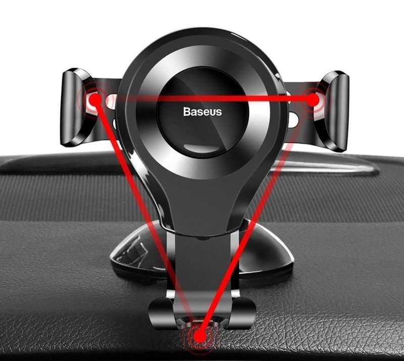 Baseus Osculum Zwaartekracht autohouder, 63mm - 85mm, SUYL-XP01 Zwart