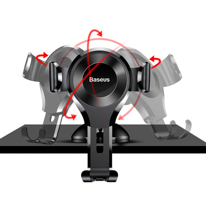 Baseus Osculum Zwaartekracht autohouder, 63mm - 85mm, SUYL-XP01 Zwart