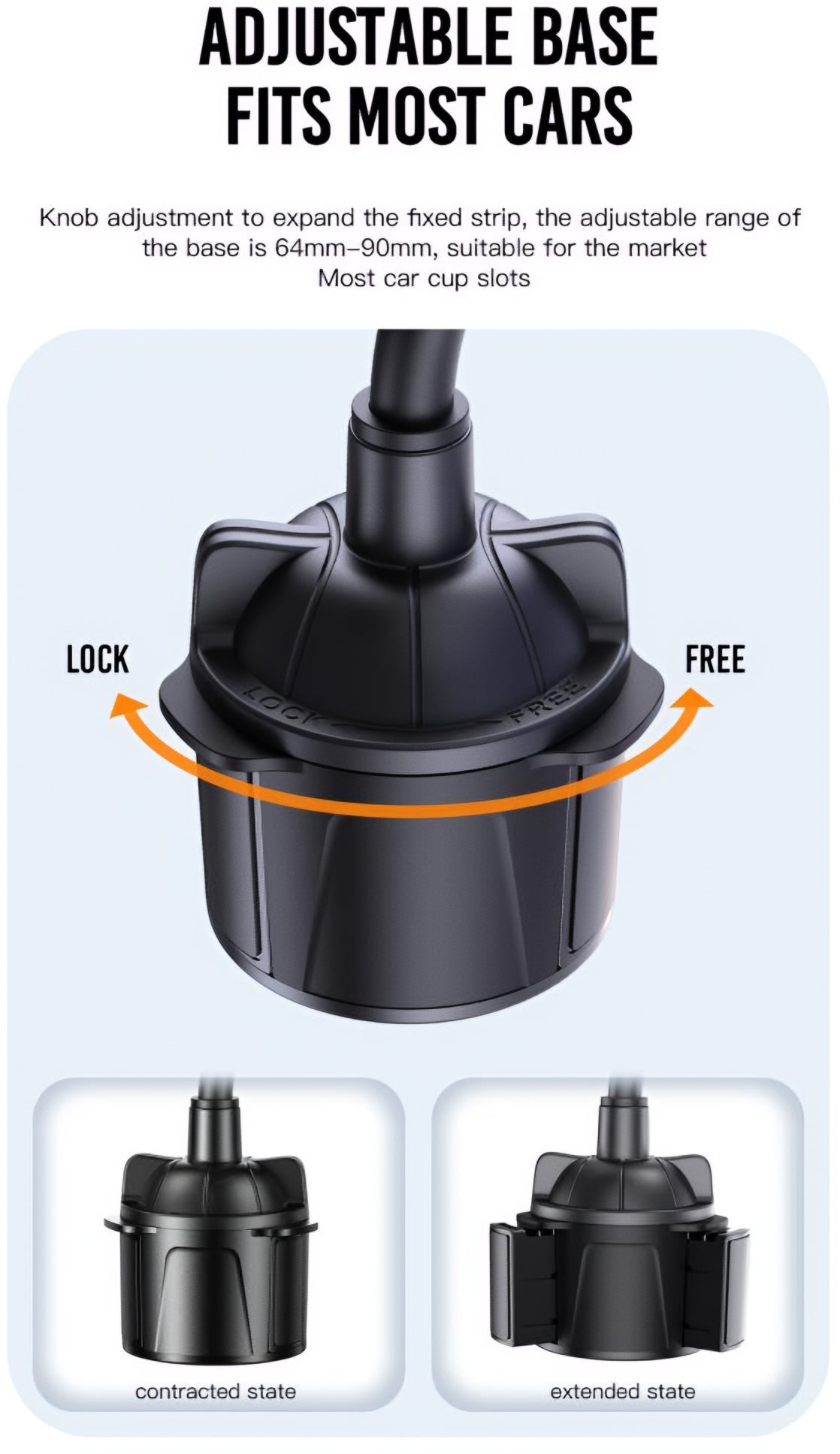 Autohalterung XO Design C105, Universal, Schwarz