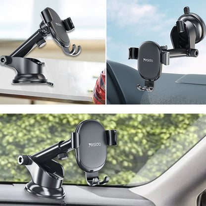 Support Auto Yesido C120, 4 pouces - 6,5 pouces, Noir