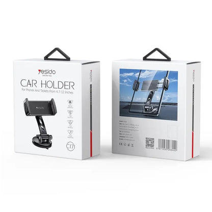 Autohouder Yesido C171, 4.7inch - 12inch, Zwart