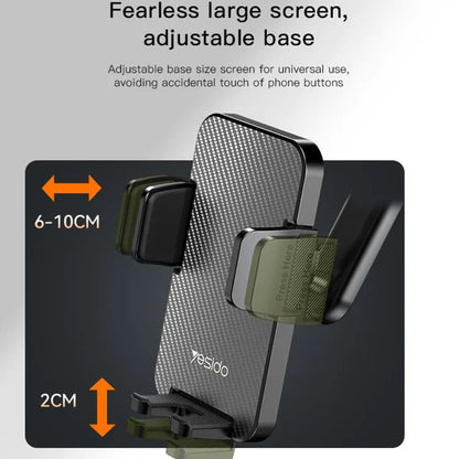 Support Auto Yesido C172, 4 pouces - 7 pouces, Noir