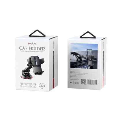Support Auto Yesido C174, 4 pouces - 6,7 pouces, Noir