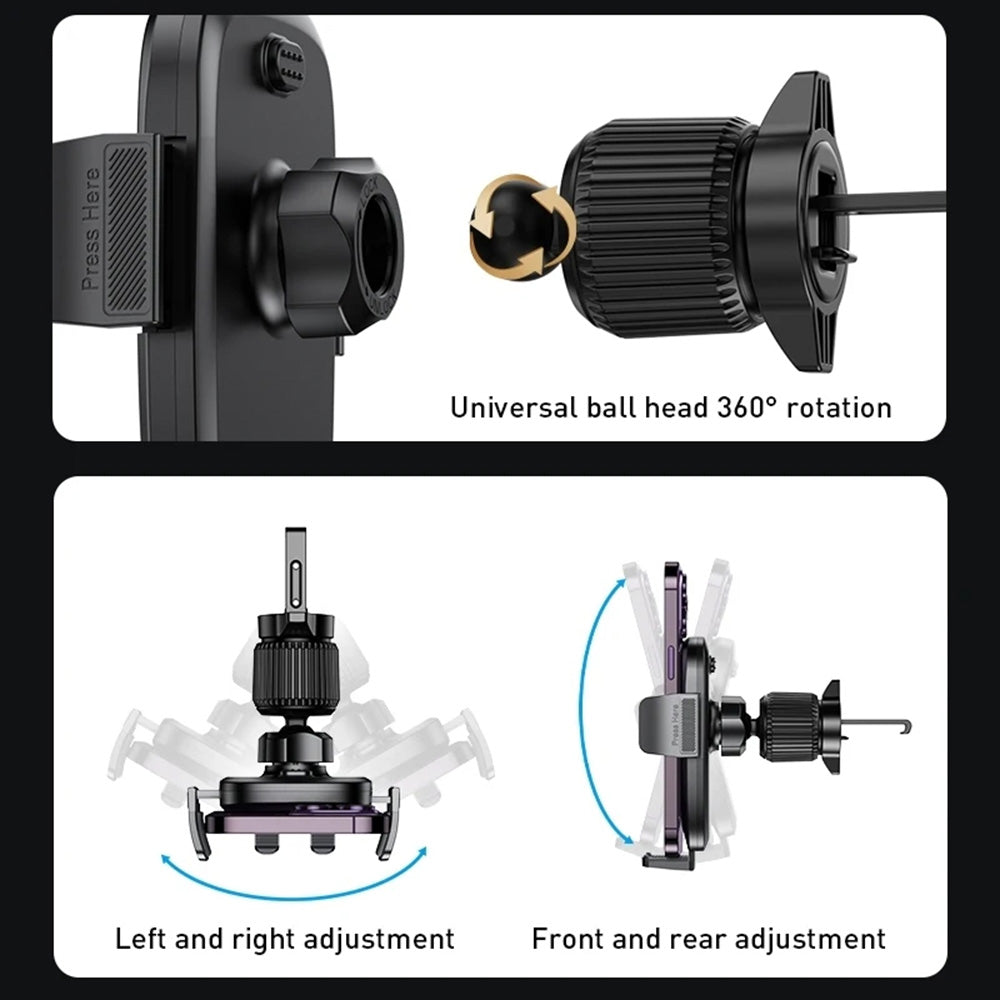 Support Auto Yesido C241, 4.7 pouces - 7.2 pouces, Noir