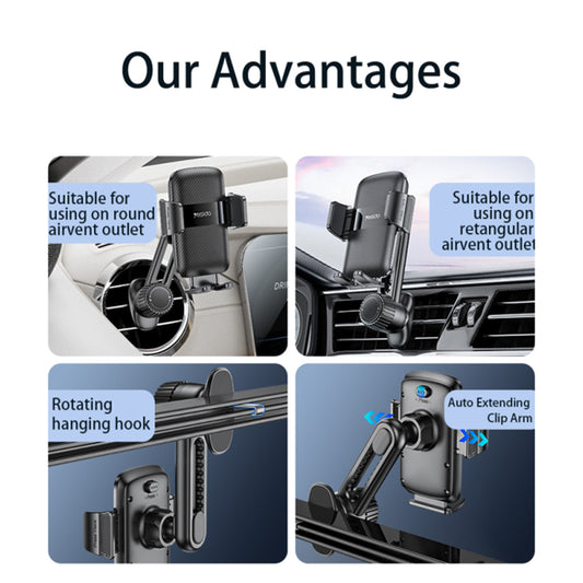 Autohouder Yesido C242, Universeel, Zwart