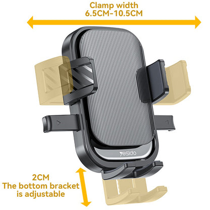 Support Auto Yesido C267, 4.7 pouces - 7.2 pouces, Noir