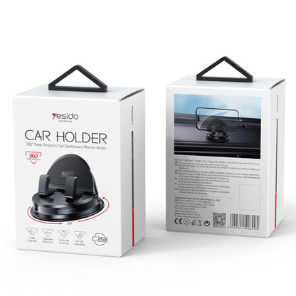 Autohouder Yesido C268, 4inch - 8inch, Zwart