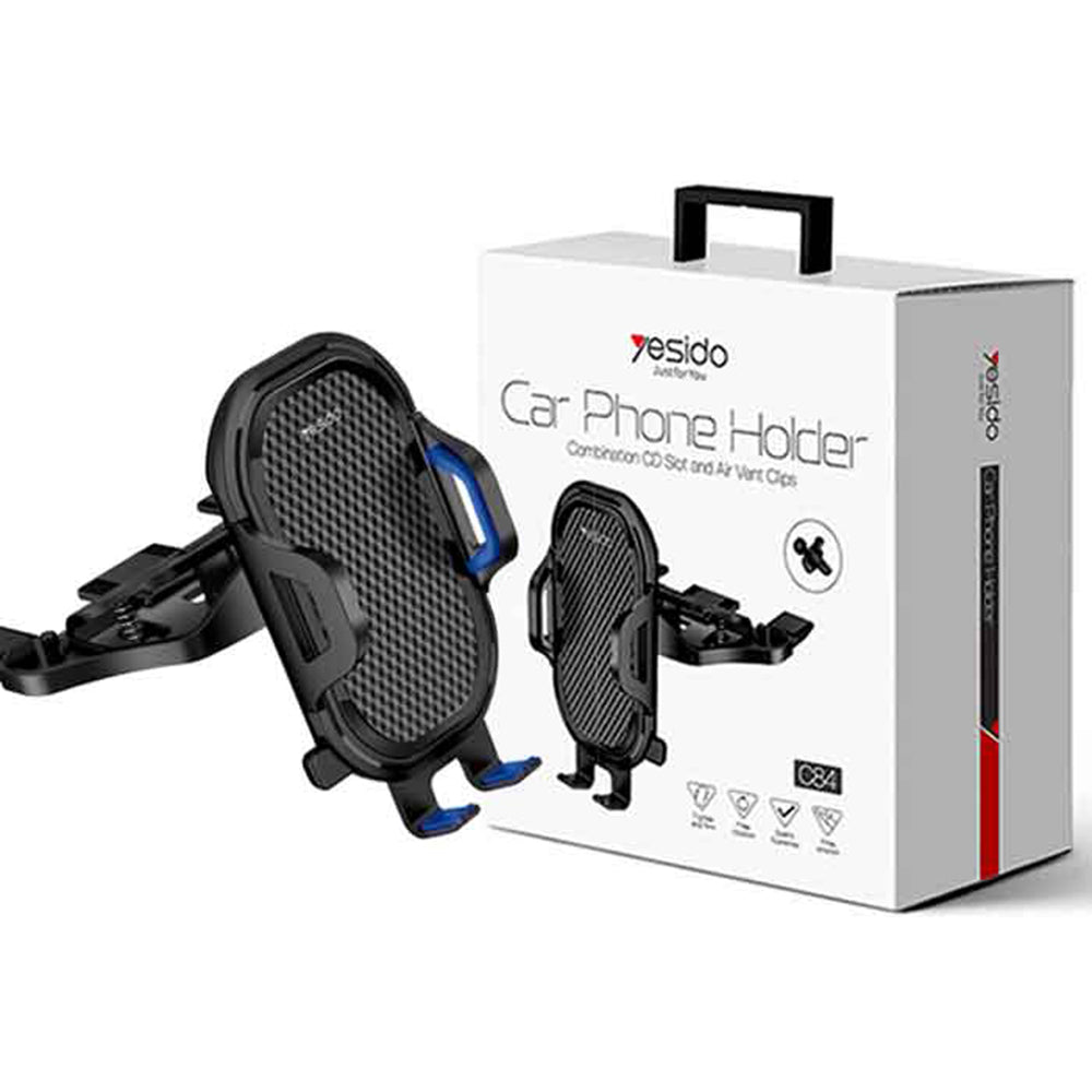 Support Auto Yesido C84, 4.7 pouces - 7.4 pouces, Noir