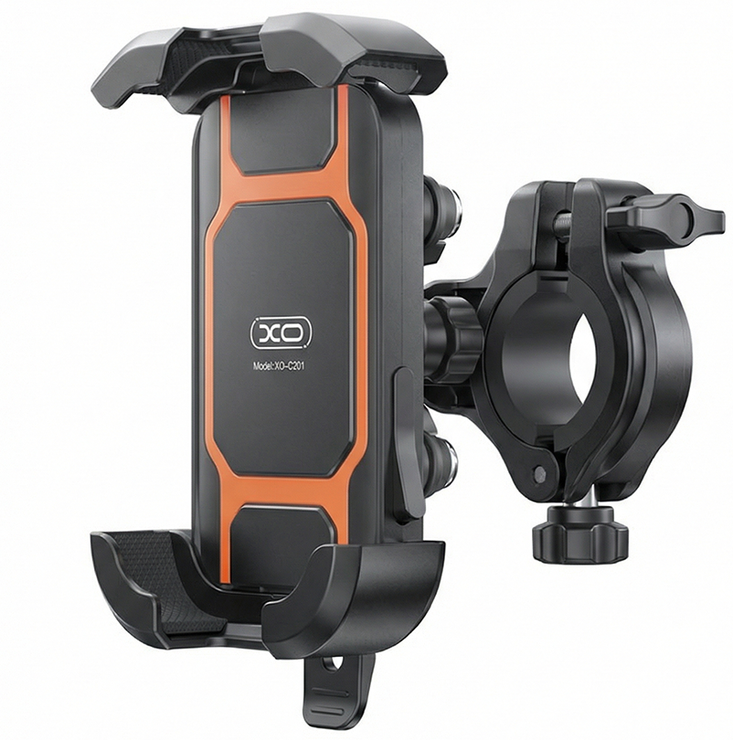 Fiets- en Motorsteun XO Design C201, 4,5 inch - 7 inch, Zwart Oranje