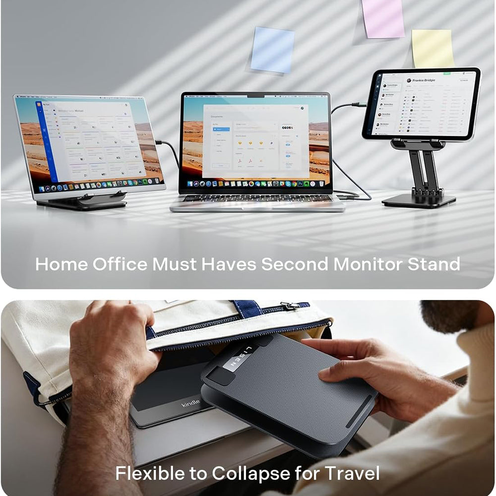 Lisen Bureaustandaard voor Telefoon / Tablet, 4inch - 15.9inch, Zwart YL0424080007