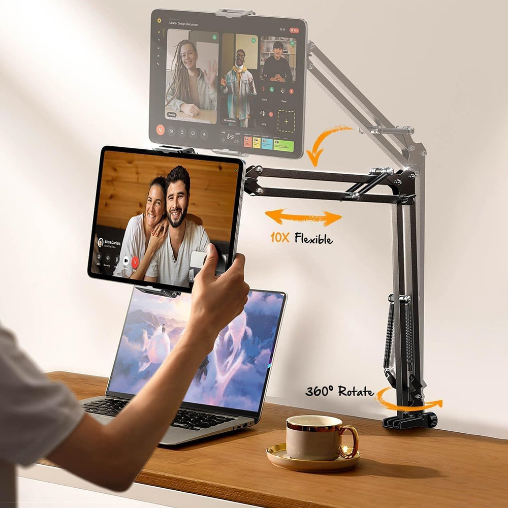 Lisen Bureausteun voor Telefoon / Tablet, 4.7inch - 12.9inch, Zwart YL0223060007