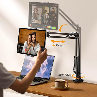 Lisen Bureausteun voor Telefoon / Tablet, 4.7inch - 12.9inch, Zwart YL0223060007