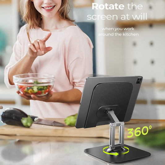 Lisen Q18 Bureaustandaard voor Telefoon / Tablet, 4.7inch - 12.9inch, Zwart YL0423120002