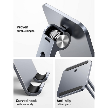 Support de bureau UGREEN LP134 pour téléphone / tablette, 6,1 pouces - 12,9 pouces, gris, reconditionné