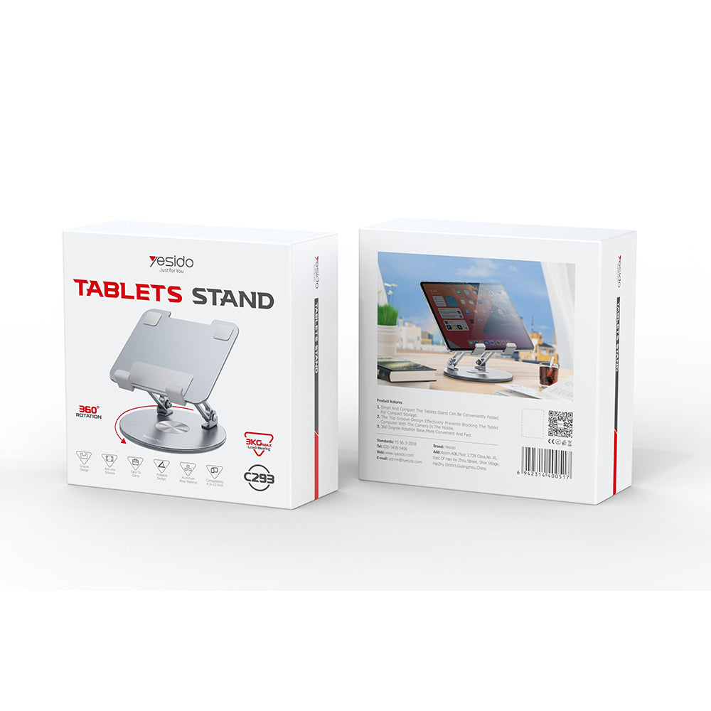 Yesido C293 Bürohalterung für Telefon / Tablet, 4,5 Zoll - 13 Zoll, Silber