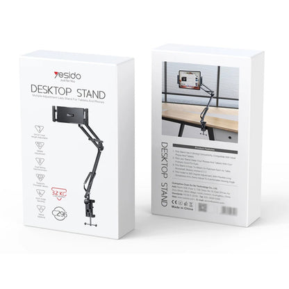 Support de bureau Yesido C296 pour téléphone / tablette, 4 pouces - 12,9 pouces, Noir