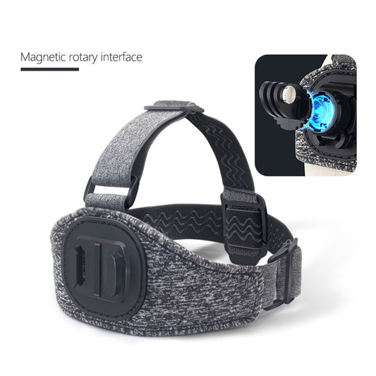 Support de tête pour caméra sport Techsuit JX-003 pour séries GoPro, Gris