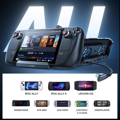 Support Hub avec Cooler Lisen S1 pour Console ROG / Lenovo / Razer / Aya / Logitech / Onexplayer Series, Noir YL0423110005