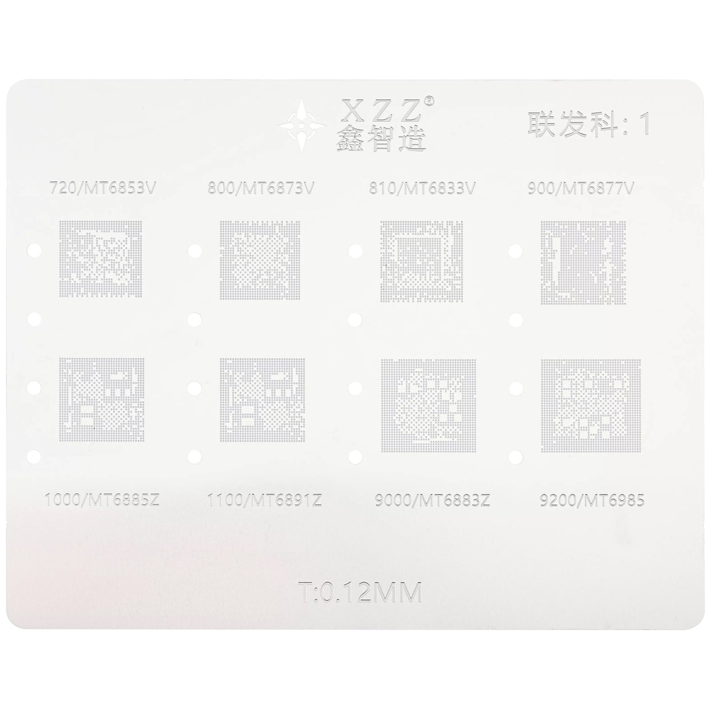 Arbeitsunterlage Reballing XZZ L23 für CPU Apple A8 - A16