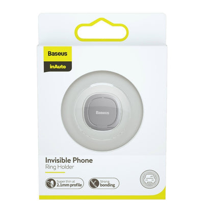 Baseus Invisible Ring Holder, Universal, Silver SUYB-0S