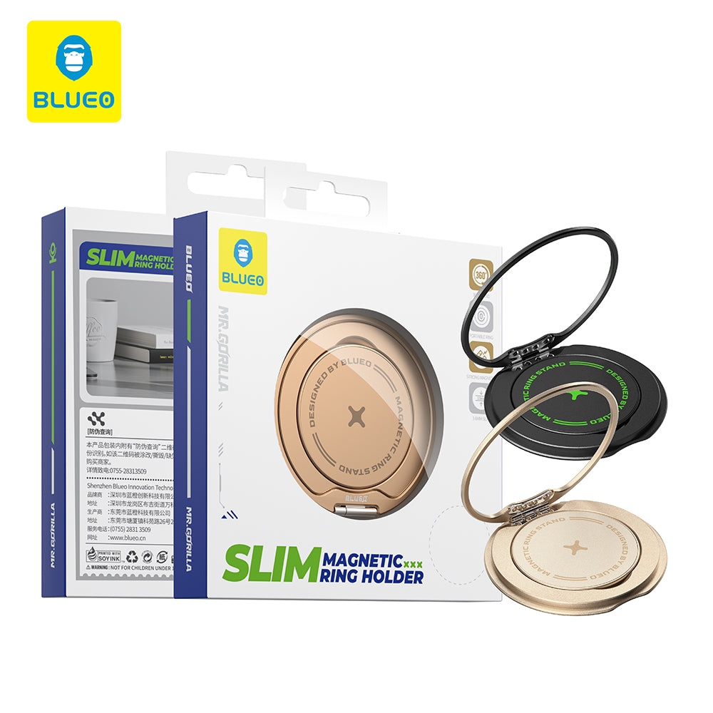 Blueo Slim Ringhouder, Universeel, Zwart