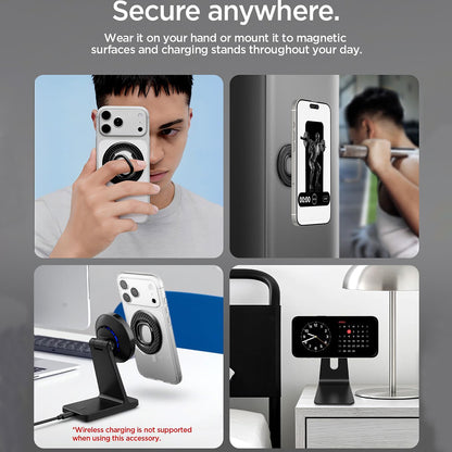 Spigen O-Mag OM106 Ringhalter, Universal, Schwarz AMP09334