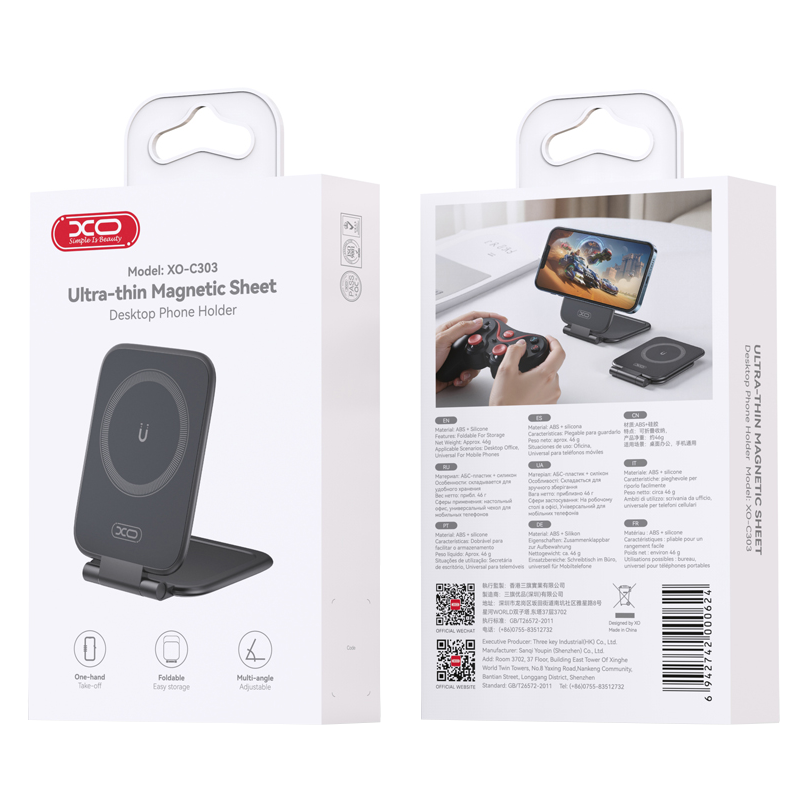 Support Magnétique XO Design C303, Universel, Noir
