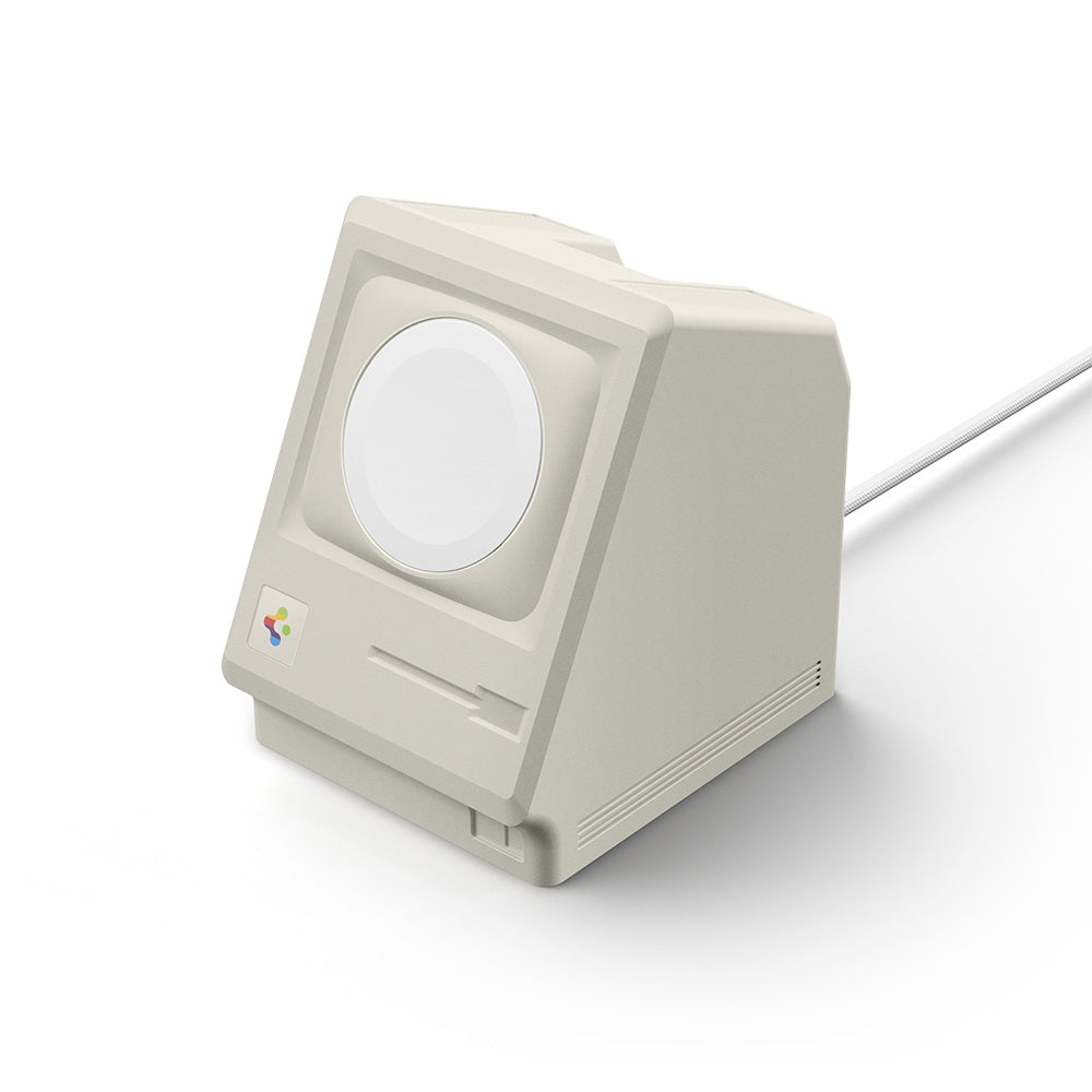 Support Spigen Classic LS pour Chargeur Sans Fil Apple Watch Series, Crème AMP11668